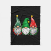 Cute Gnomes Merry Christmas Light Family Gnome Xma Fleecedecke (Vorderseite)