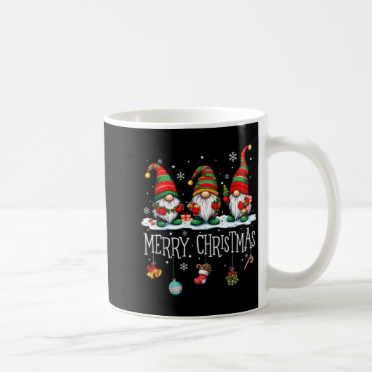Cute Gnomes Merry Christmas Light Family Gnome Xma Kaffeetasse (Rechts)