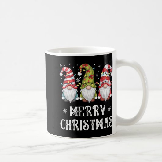 Cute Gnomes Merry Christmas Light Family Gnome Xma Kaffeetasse (Rechts)