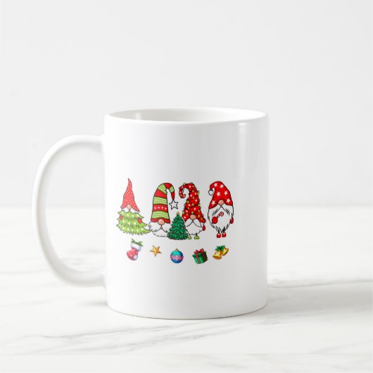 Cute Gnomes Merry Christmas Light Family Gnome Xma Kaffeetasse (Links)