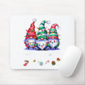 Cute Gnomes Merry Christmas Light Family Gnome Xma Mousepad (Mit Mouse)