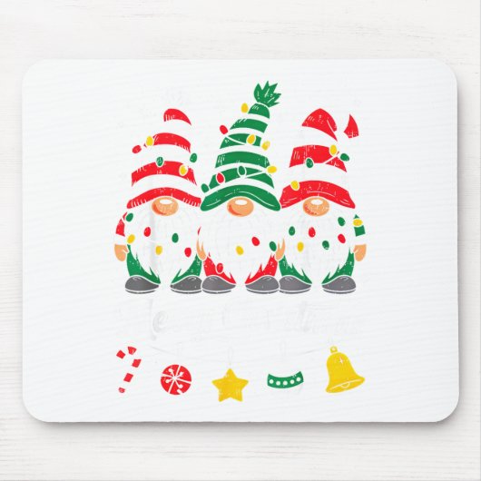 Cute Gnomes Merry Christmas Light Family Gnome Xma Mousepad (Vorne)