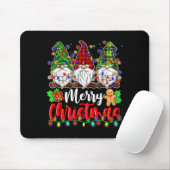 Cute Gnomes Merry Christmas Light Family Gnome Xma Mousepad (Mit Mouse)