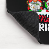 Cute Gnomes Merry Christmas Light Family Gnome Xma Mousepad (Ecke)