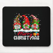 Cute Gnomes Merry Christmas Light Family Gnome Xma Mousepad (Vorne)
