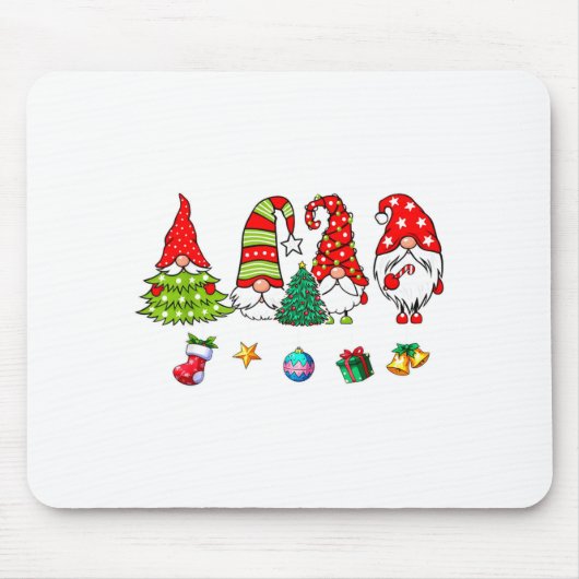 Cute Gnomes Merry Christmas Light Family Gnome Xma Mousepad (Vorne)