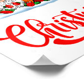 Cute Gnomes Merry Christmas Light Family Gnome Xma Poster (Ecke)