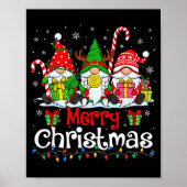 Cute Gnomes Merry Christmas Light Family Gnome Xma Poster (Vorne)