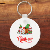 Cute Gnomes Merry Christmas Light Family Gnome Xma Schlüsselanhänger (Vorderseite)