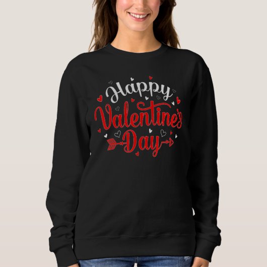 Cute Gnomes Valentines Love Leopard Plaid Couple M Sweatshirt (Vorderseite)