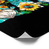 Cute Gnomes With Sunflower Butterfly Gardeners Sum Poster (Ecke)