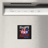 Cute Gnomes With Usa Flag Happy Memorial Day  Magnet (In Situ (Geschirrspüler))