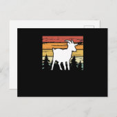 Cute goat on retro vintage postkarte (Vorne/Hinten)
