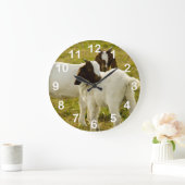 Cute Goats Boer Snuggling Animals Große Wanduhr (Zuhause)