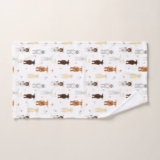 Cute Goats Farm Animals Badhandtuch Set (Handtuch)