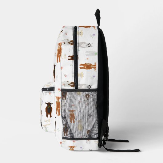 Cute Goats Farm Animals Bedruckter Rucksack (Rechts)