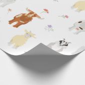 Cute Goats Farm Animals Geschenkpapier (Ecke)