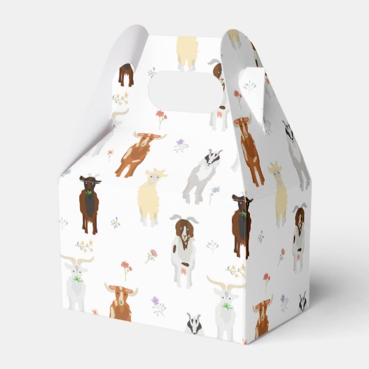 Cute Goats Farm Animals Geschenkschachtel (Rückseite)