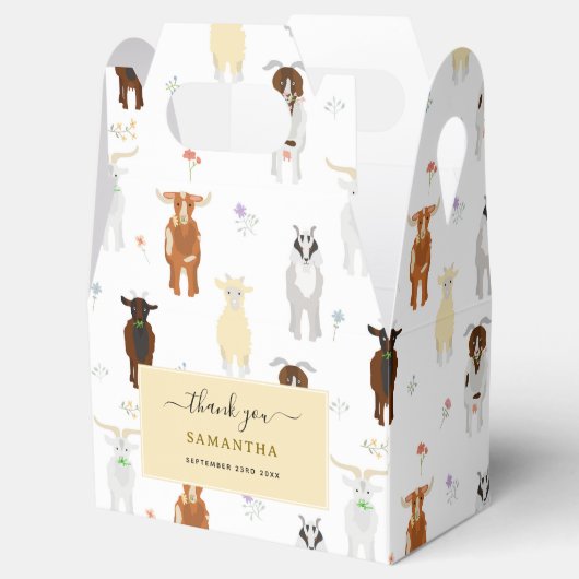 Cute Goats Farm Animals Geschenkschachtel (Geöffnet)
