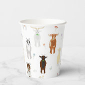 Cute Goats Farm Animals Pappbecher (Rückseite)