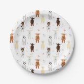 Cute Goats Farm Animals Pappteller (Vorderseite)