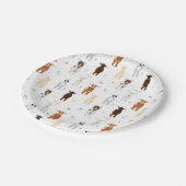 Cute Goats Farm Animals Pappteller (Schrägansicht)