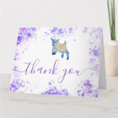 Cute Goats Farm Birthday Party Dankeskarte (Vorderseite)