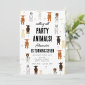 Cute Goats Farm Party Animals Goat Birthday Theme Einladung (Stehend Vorderseite)