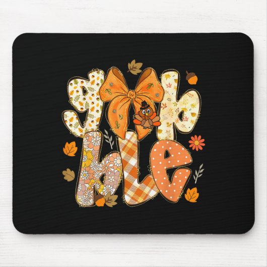 Cute Gobble Gobble Turkey Lgrim Little Boys Thanks Mousepad (Vorne)
