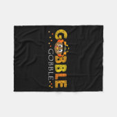 Cute Gobble Gobble Turkey Pilgrim Little Boys Than Fleecedecke (Vorderseite (Horizontal))