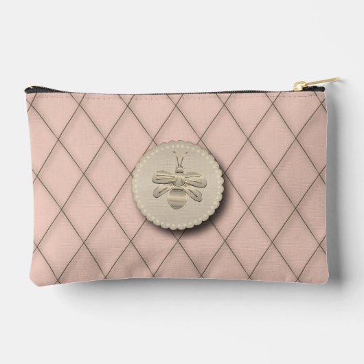 Cute Gold Bee Gift Zubehörtasche (Rückseite)