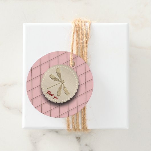 Cute Gold Dragonfly Geschenkanhänger (Beispiel)