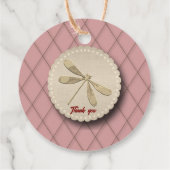 Cute Gold Dragonfly Geschenkanhänger (Rückseite)