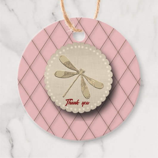 Cute Gold Dragonfly Geschenkanhänger (Vorderseite)