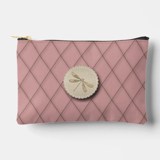 Cute Gold Dragonfly Zubehörtasche (Vorderseite)