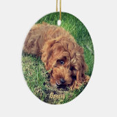 Cute Golden Doodle Ceramic Ornament (Rechts)
