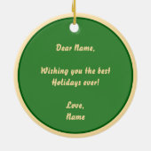 Cute Golden Doodle Ceramic Ornament (Hinten)