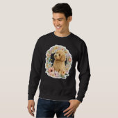 Cute Golden Doodle Flower summer Floral Goldendood Sweatshirt (Vorne ganz)