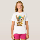 Cute Golden Ram Fantasy T-Shirt – Adorable Mythica (Vorne ganz)