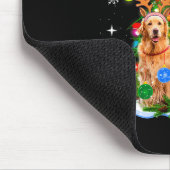Cute Golden Retriever Christmas Tree  Mousepad (Ecke)