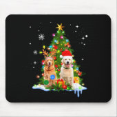 Cute Golden Retriever Christmas Tree Mousepad (Vorne)