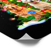 Cute Golden Retriever Christmas Tree Poster (Ecke)