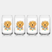 Cute Golden Retriever Dog Illustration Can Glass S Dosenglas (Hinten)