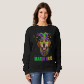 Cute Golden Retriever Dog Lover Mardi Gras Carniva Sweatshirt (Vorne ganz)
