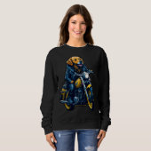 Cute golden retriever drives motorcycle at Christm Sweatshirt (Vorne ganz)