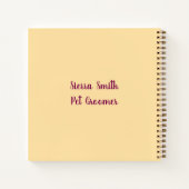 Cute Golden Retriever Grooming Professional Notes Notizblock (Rückseite)