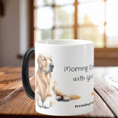 Cute Golden Retriever Watercolor Personalize Verwandlungstasse