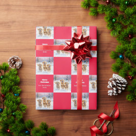 Cute Golden Retrievers In Snow Puppy Christmas Geschenkpapier