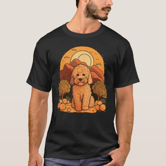 Cute Goldendoodle Dog on Golden Doodle T-Shirt (Vorderseite)