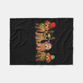 Cute Goldendoodle Dogs Christmas Lights Golden Doo Fleecedecke (Vorderseite (Horizontal))